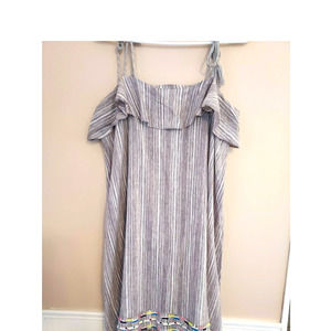 Lou & Grey sleeveless Women's Dress BoHo embroidery Small